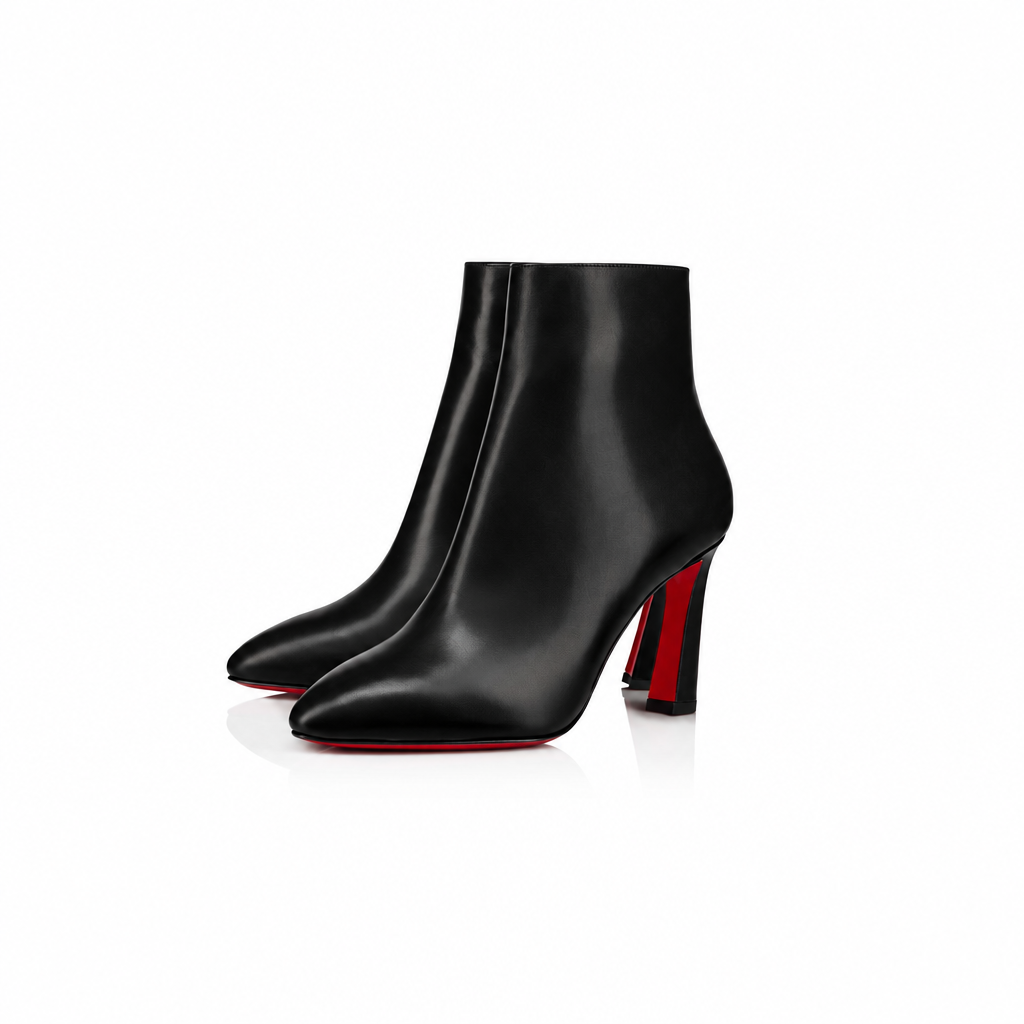 Christian Louboutin So Eleonor Boots – Black Calf Leather 85 mm