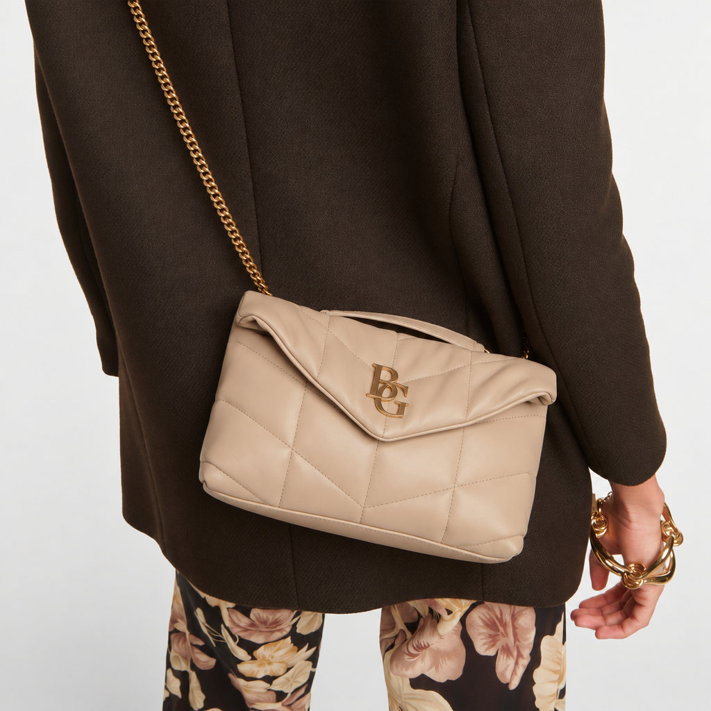 Toy Puffer in Dark Beige Lambskin