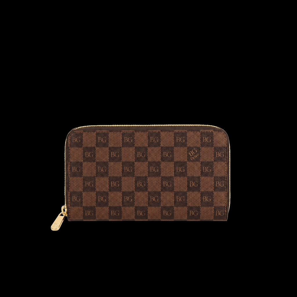Double Zippy Wallet in Damier Ebene