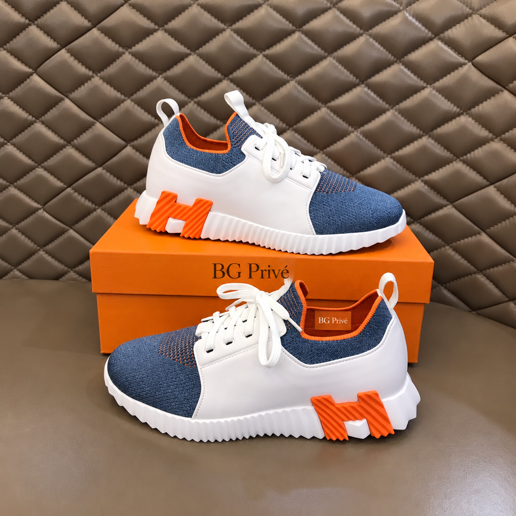 Depart Sneaker in Blue, White &amp; Orange