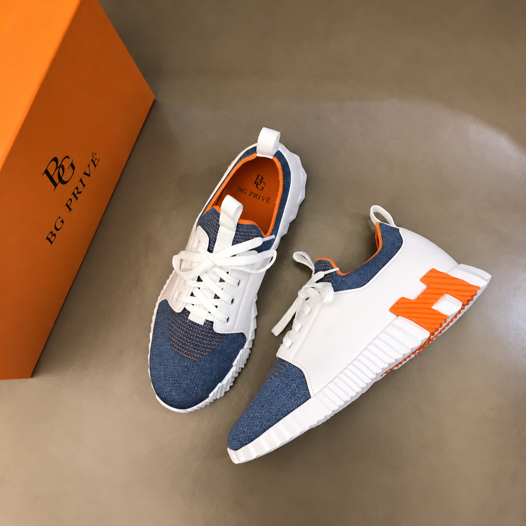 Depart Sneaker in Blue, White &amp; Orange