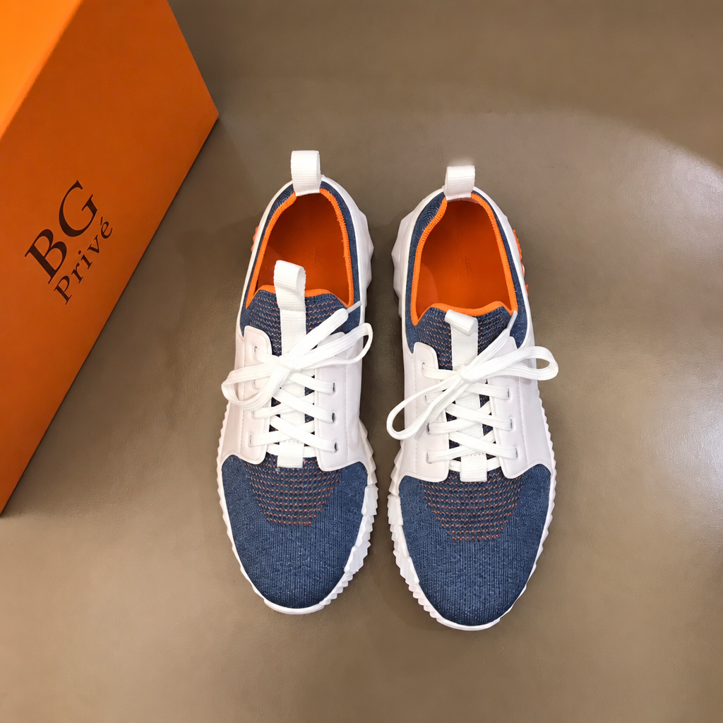 Depart Sneaker in Blue, White &amp; Orange