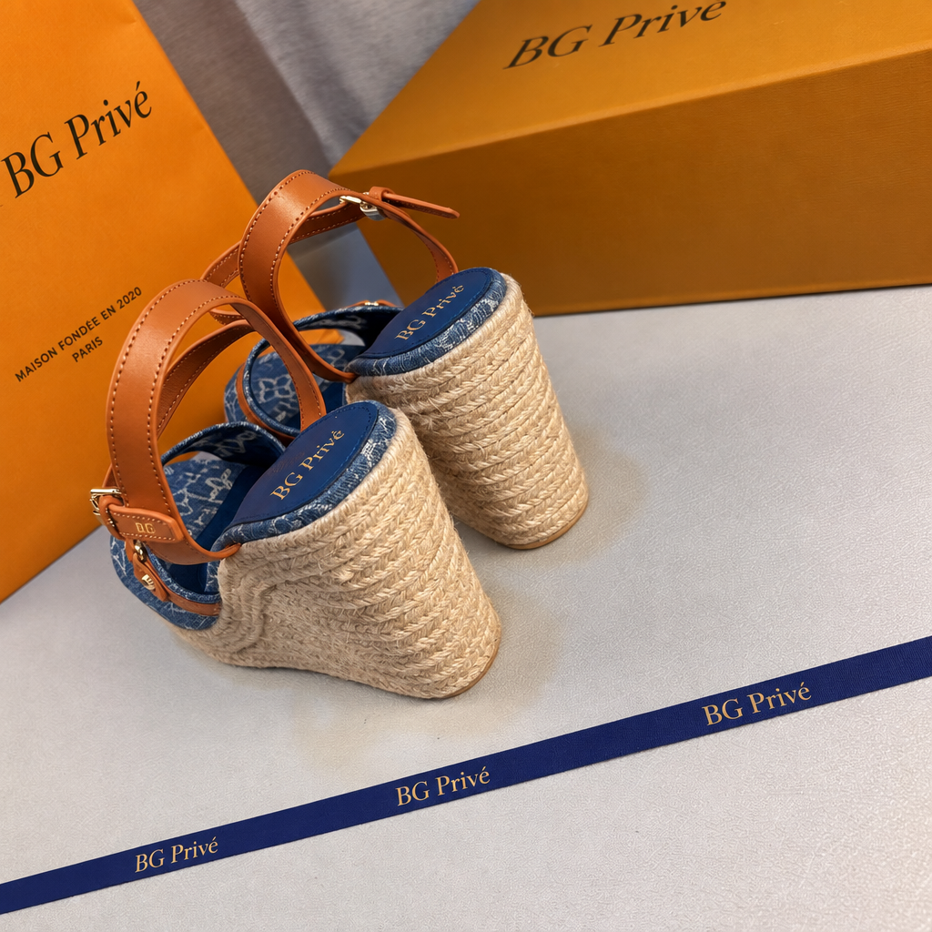 Helios Sandal in Blue Denim