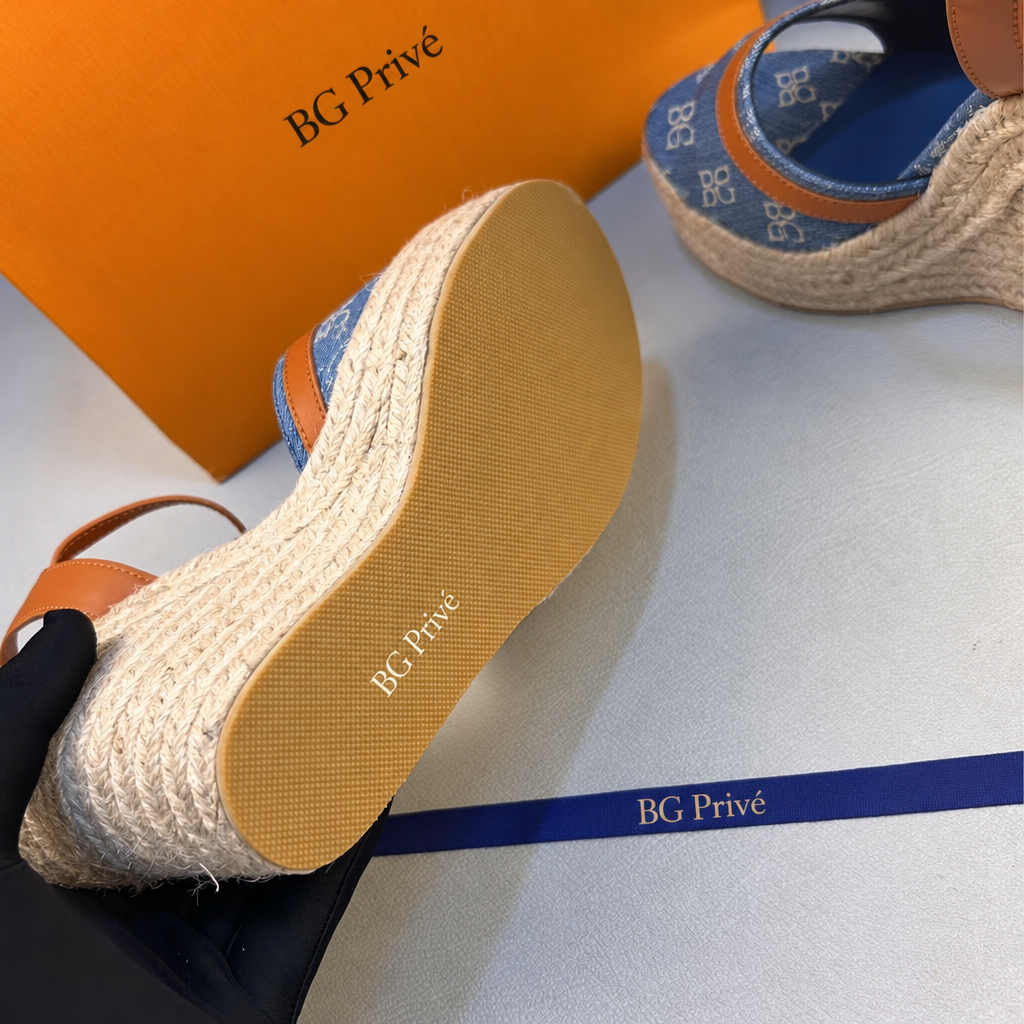 Helios Sandal in Blue Denim