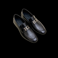 Paris Loafers in Black Goatskin, Men's Size 42