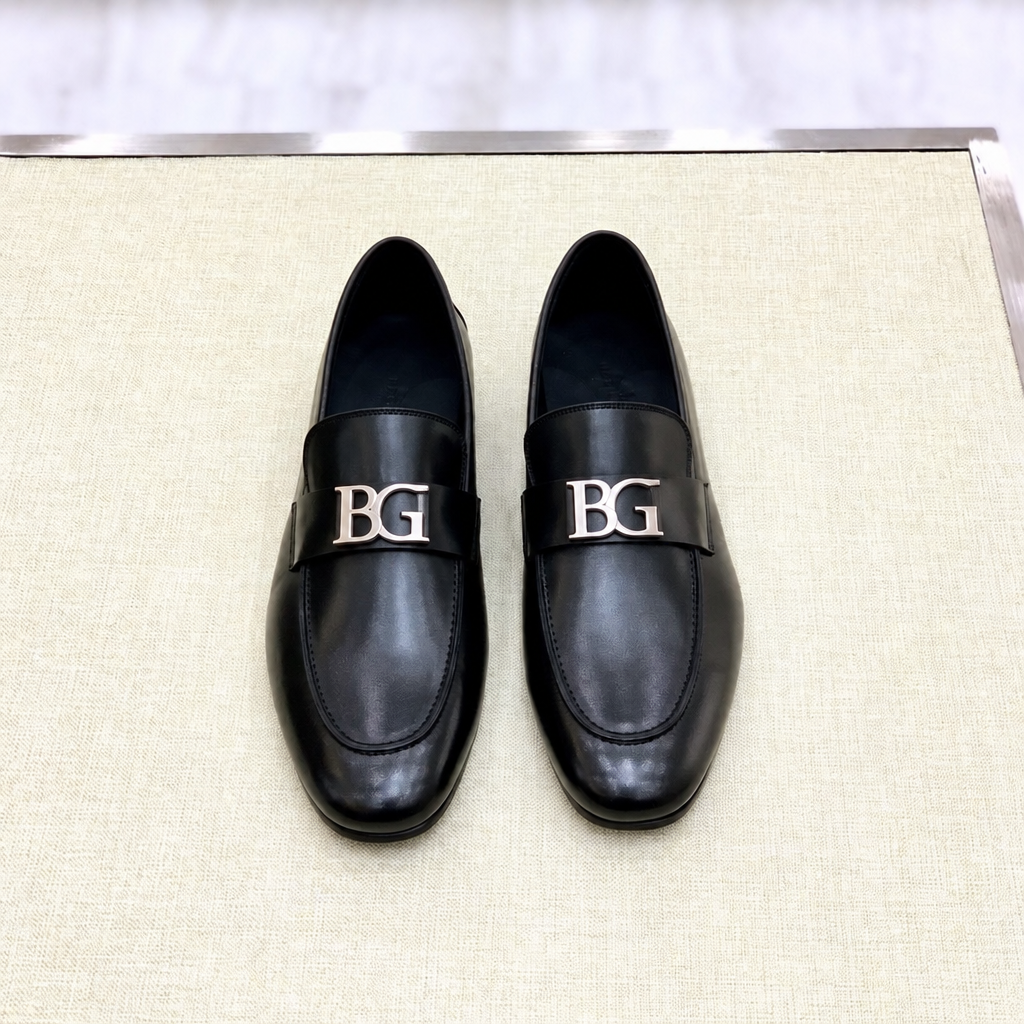 Paris Loafers in Black Goatskin, Men's Size 42