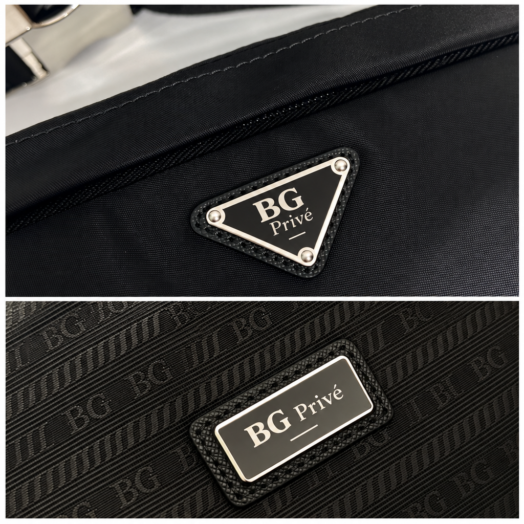 Re-Nylon and Saffiano Leather Belt Bag Black