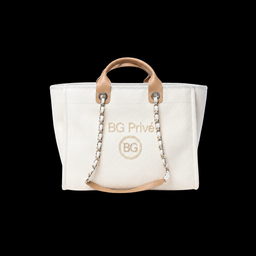 Pearl-Embellished Deauville Shopping Tote