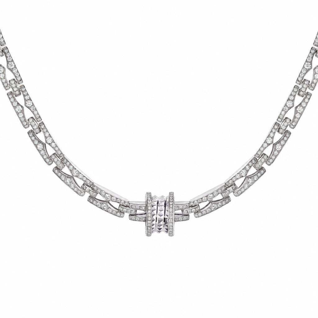 B.zero1 Necklace | B.zero1 Rock Chain in White Gold and Diamonds