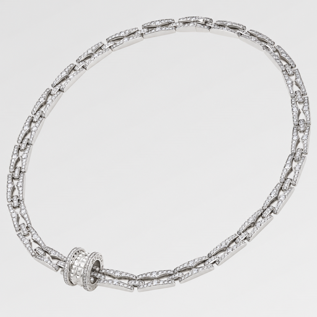 B.zero1 Necklace | B.zero1 Rock Chain in White Gold and Diamonds