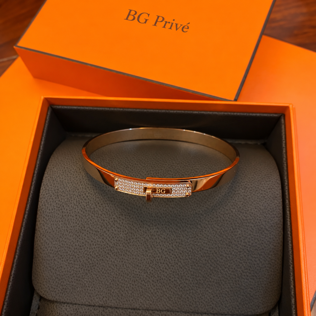 Kelly Bracelet, Small Model – Rose Gold Semi-Pavé