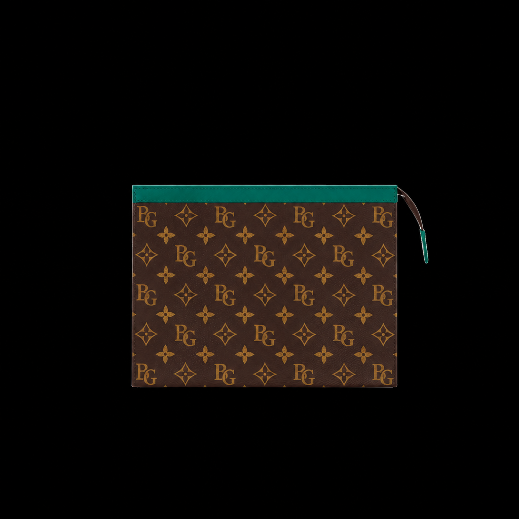 Pochette Voyage MM in Borneo Green Monogram Macassar Canvas