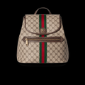 Ophidia Medium Backpack in Beige and Dark Brown Monogram