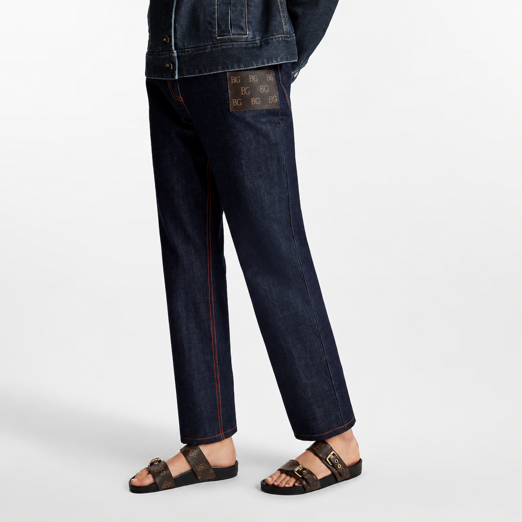 Bom Dia Flat Mule in Brown Monogram