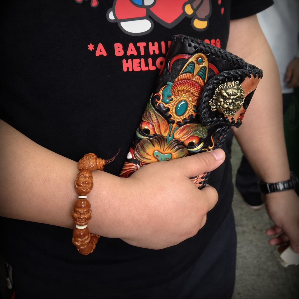 Unisex Leather Grab Bag