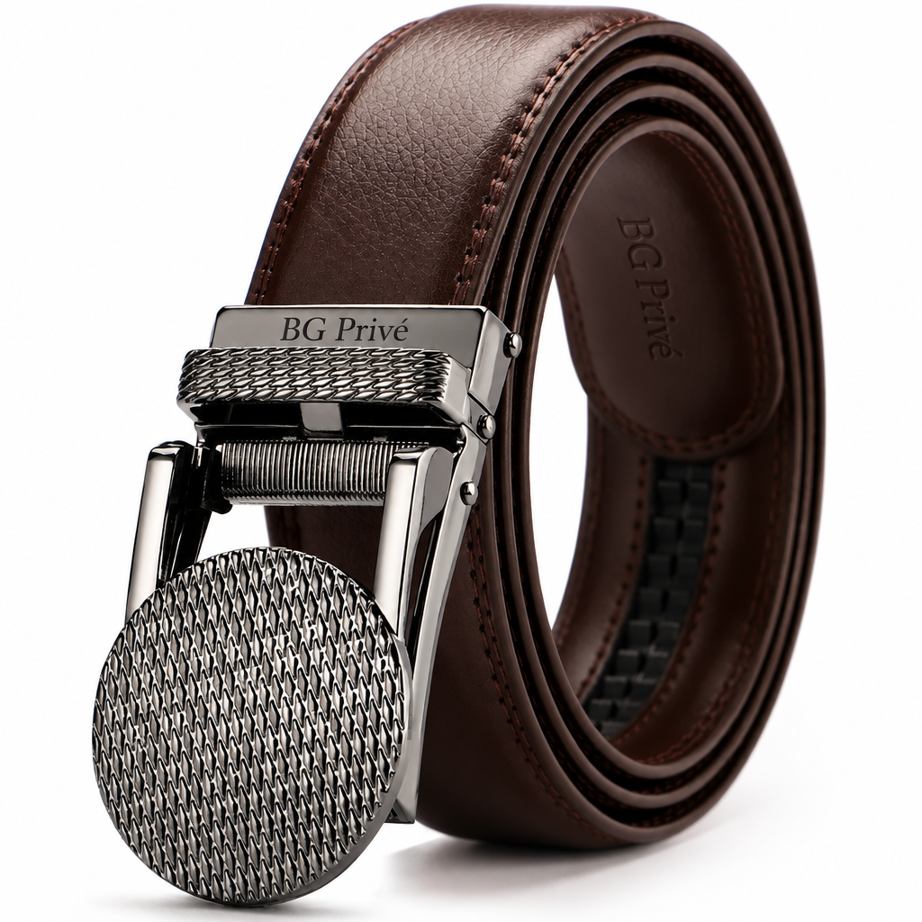 Adjustable Holeless Leather Belt