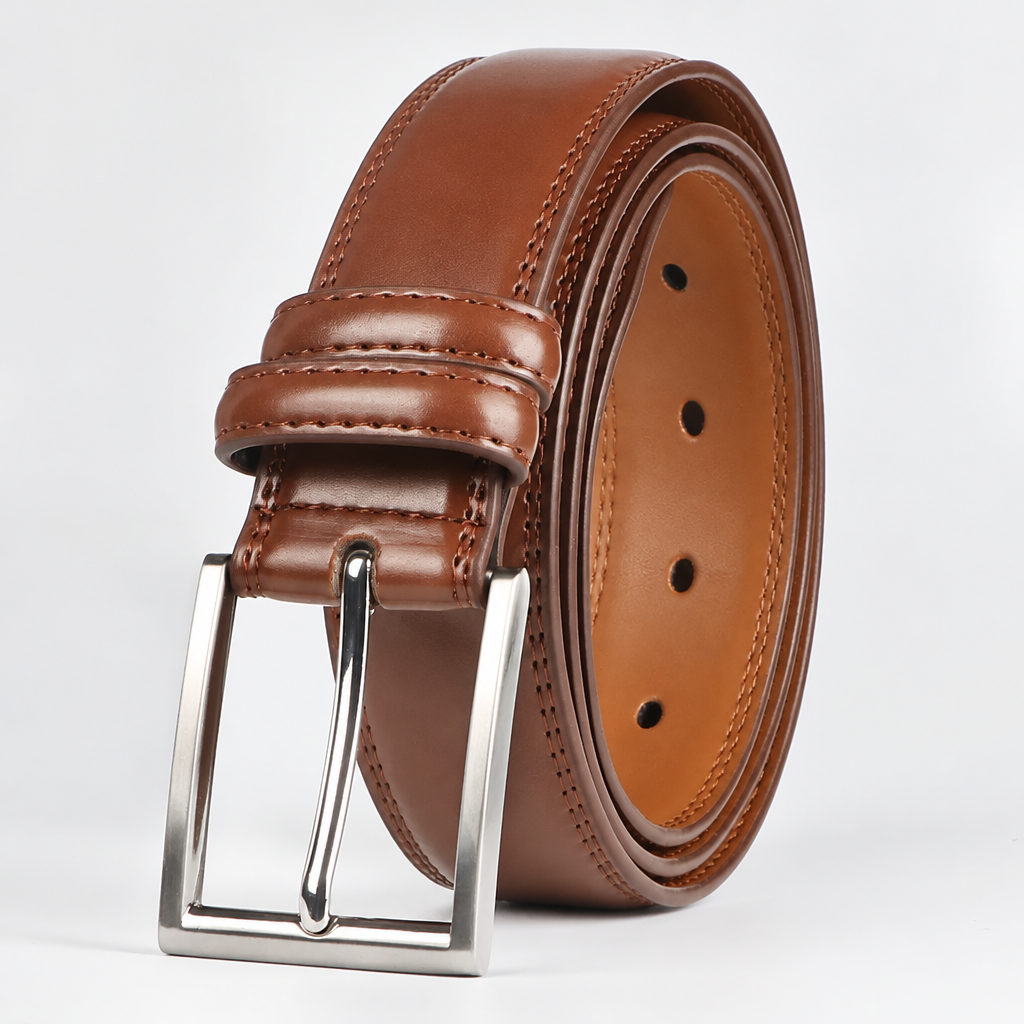 Women's 110 cm Light Brown Leather Belt