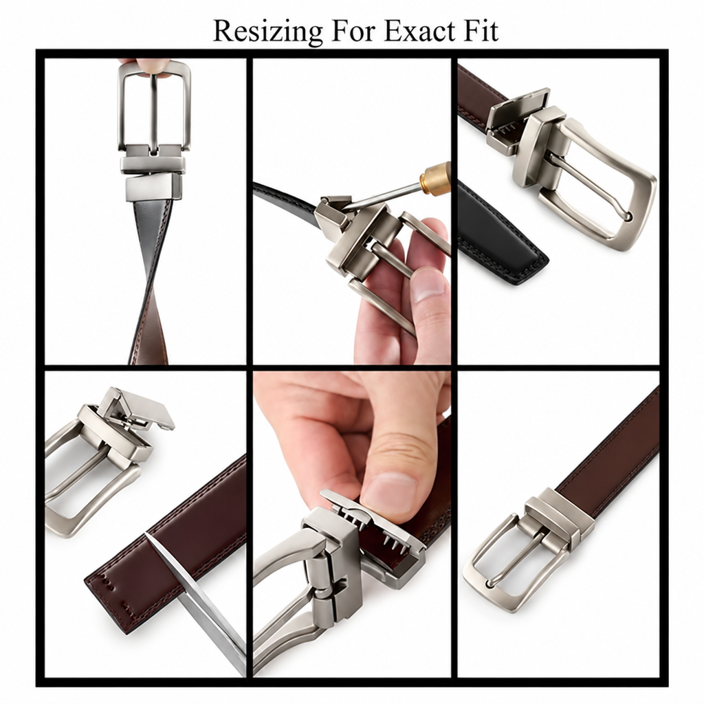 Women's 2-in-1 Reversible Leather Belt