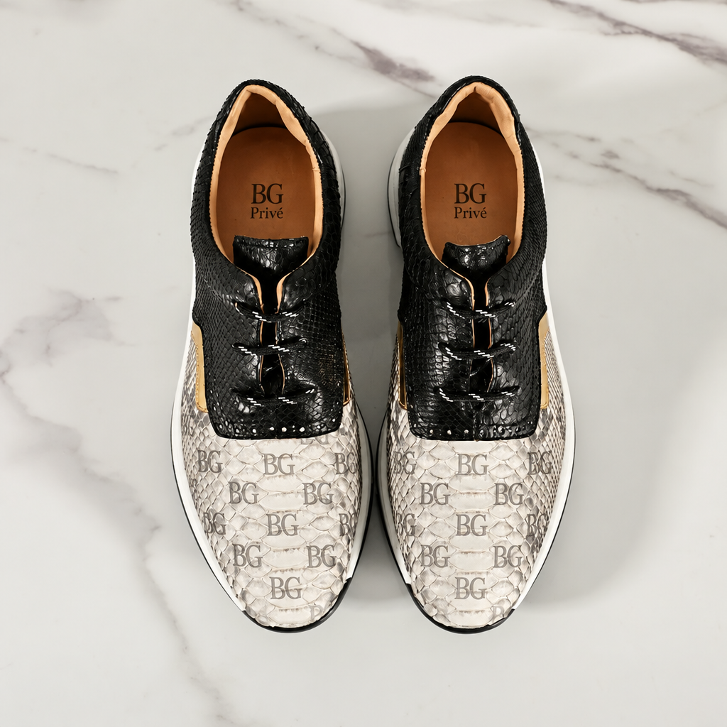 Snakeskin-Pattern British Style Sneaker