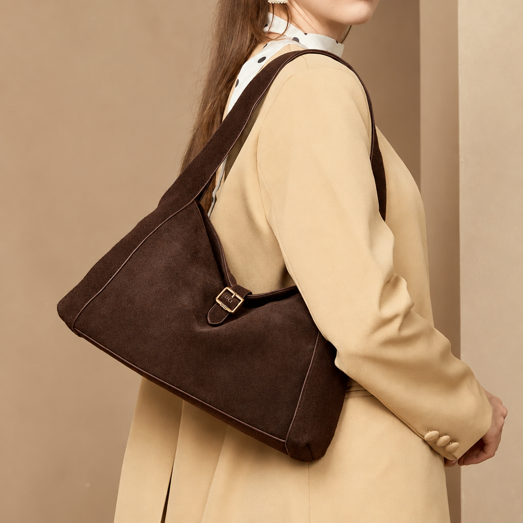 Women's Suede-Textured Shoulder Bag