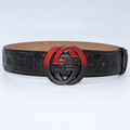 Interlocking G Belt in Black Signature Leather