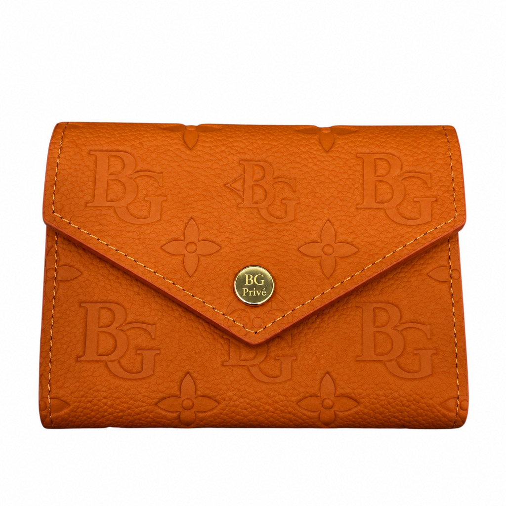 Victorine Wallet in Orange Monogram Empreinte Leather