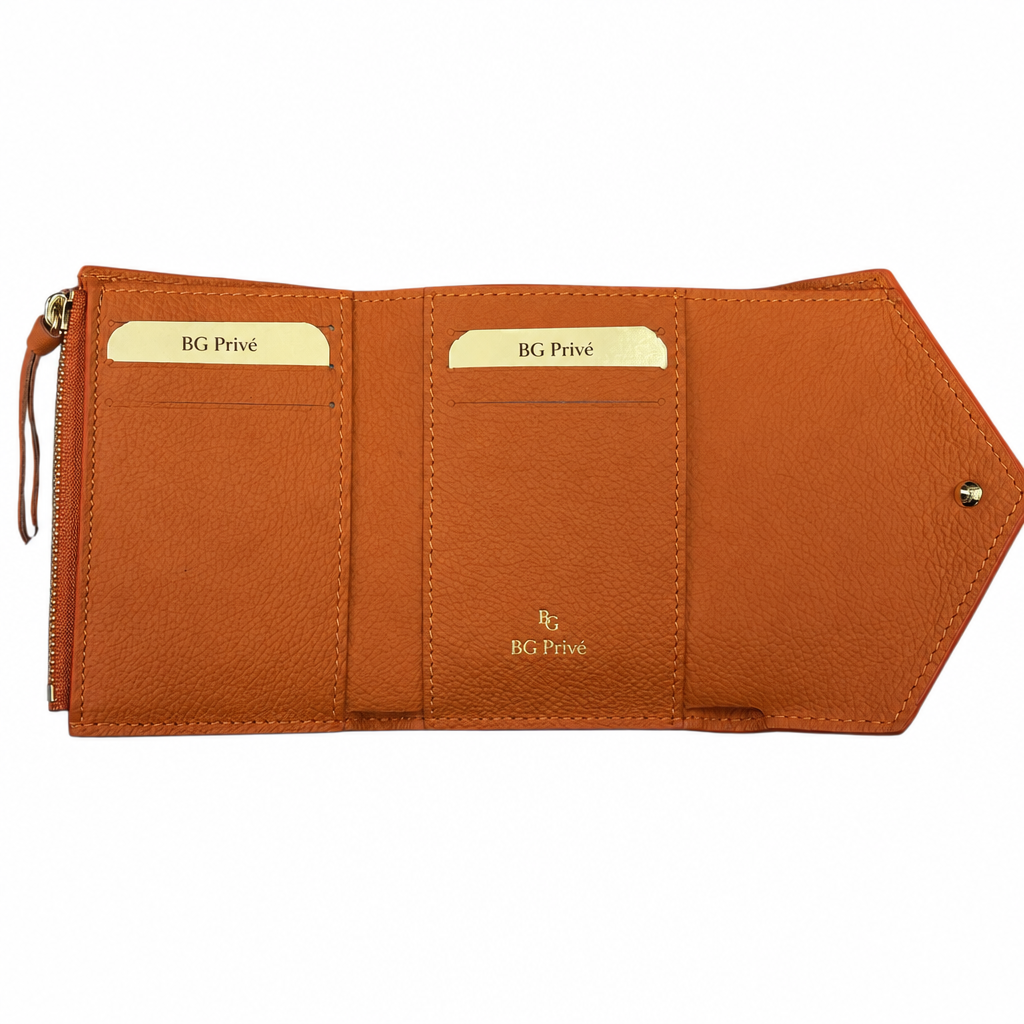 Victorine Wallet in Orange Monogram Empreinte Leather