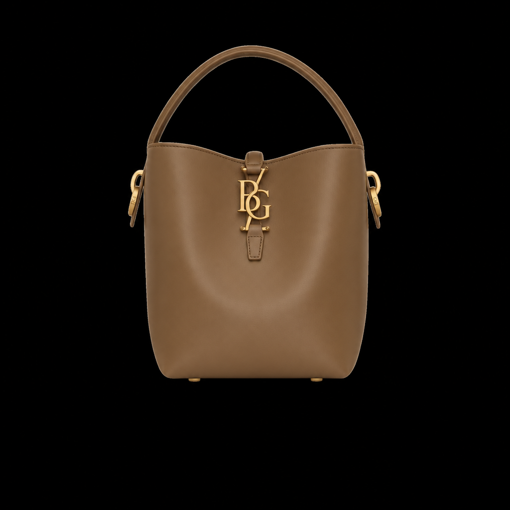 Le 37 Small Bag in Shiny Leather, Dark Cork
