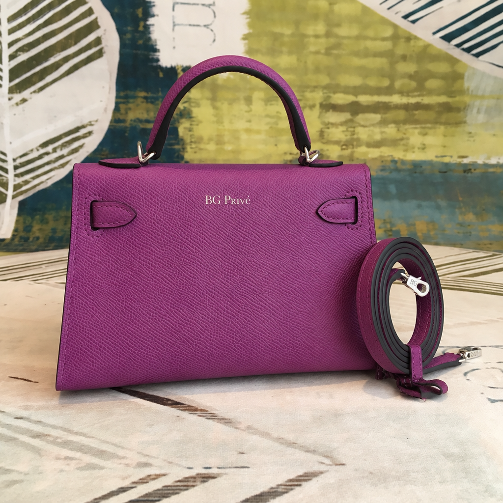Mini Kelly 20 II Sellier in Violet Purple