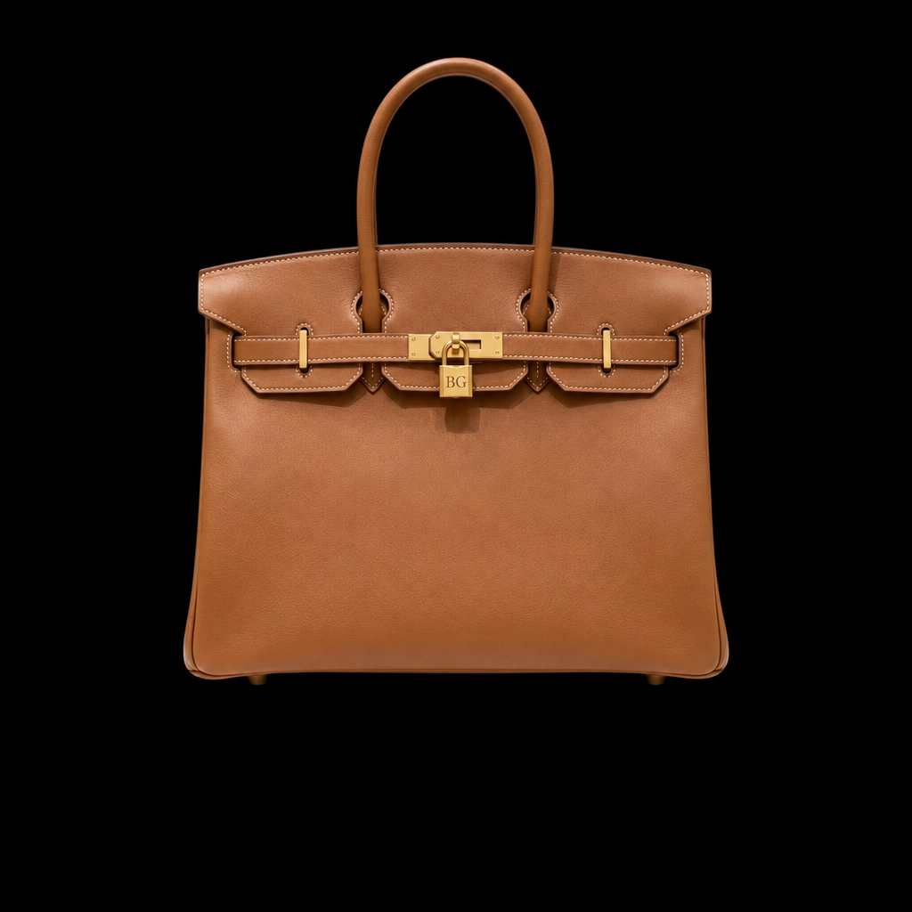 Birkin 35 Structured Leather Top-Handle Bag