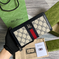 Ophidia Wallet – Zip Around in Beige and Blue