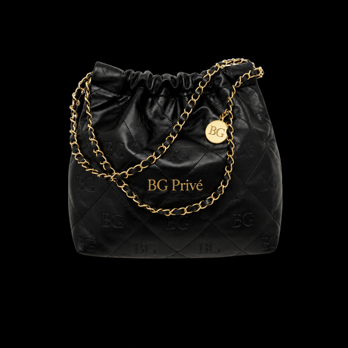22 Small Handbag in Black Shiny Calfskin