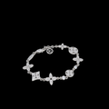 Idylle Blossom Multi-Motif Bracelet in White Gold and Diamonds