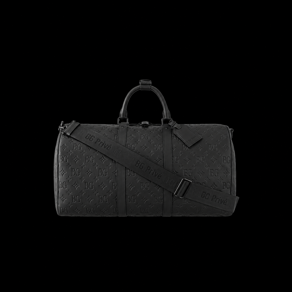 Keepall 50 Bandoulière in Black Monogram Shadow