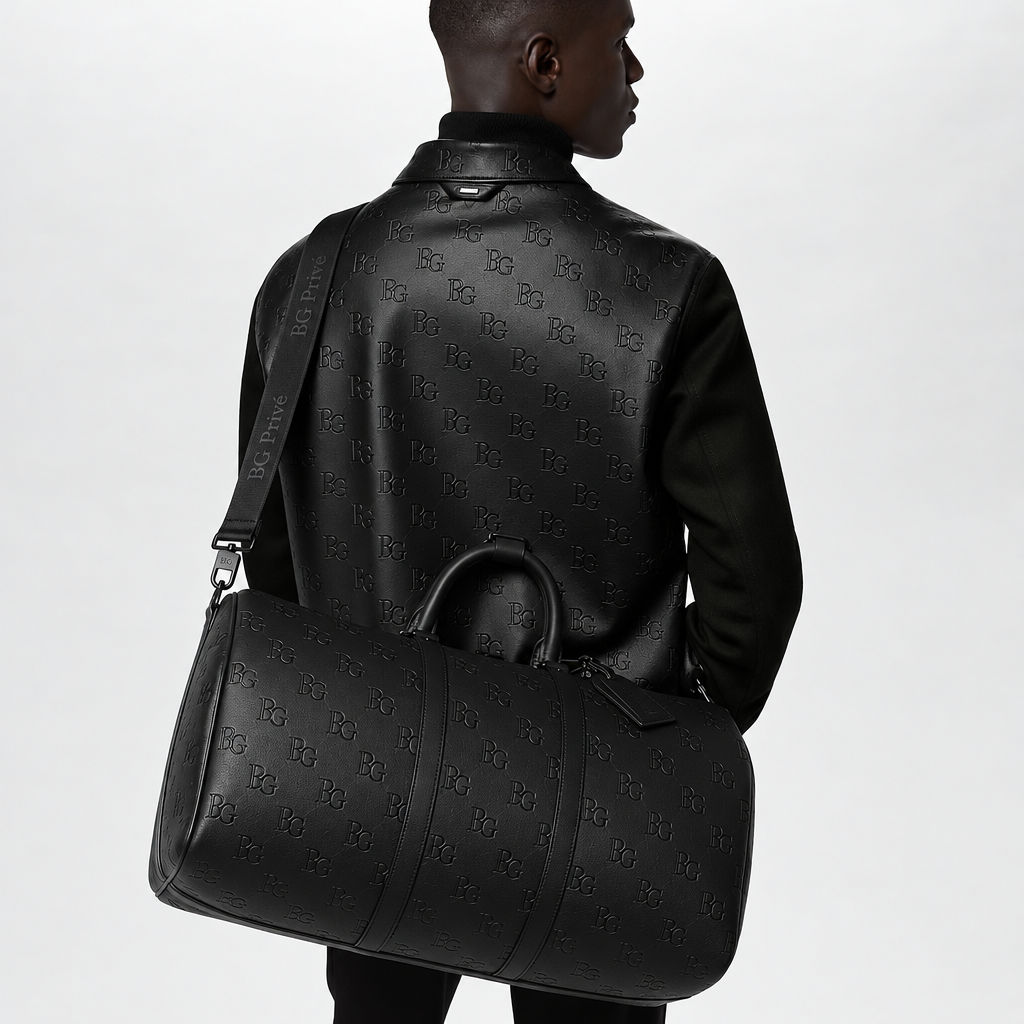 Keepall 50 Bandoulière in Black Monogram Shadow