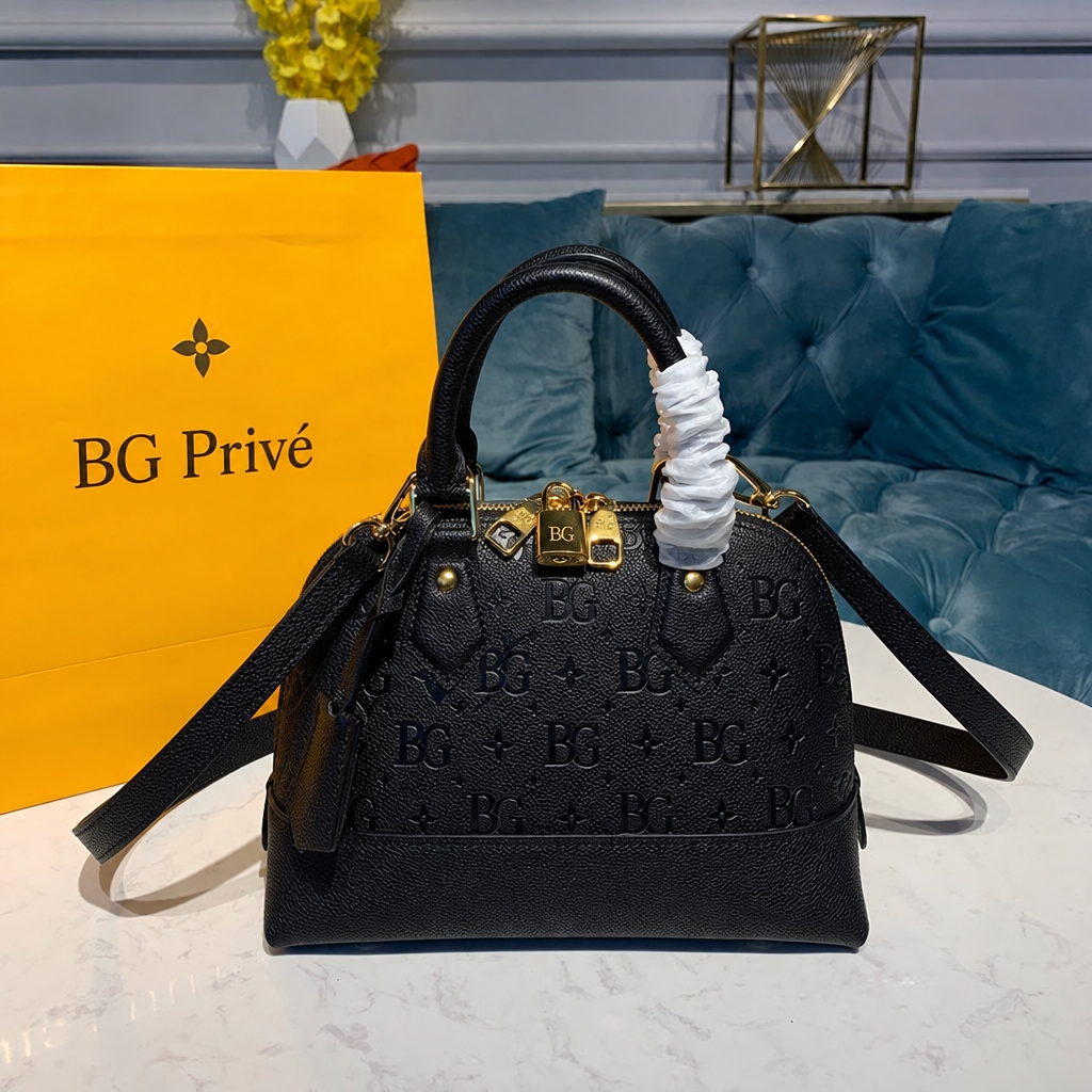 Neo Alma BB in Black Monogram Empreinte Leather