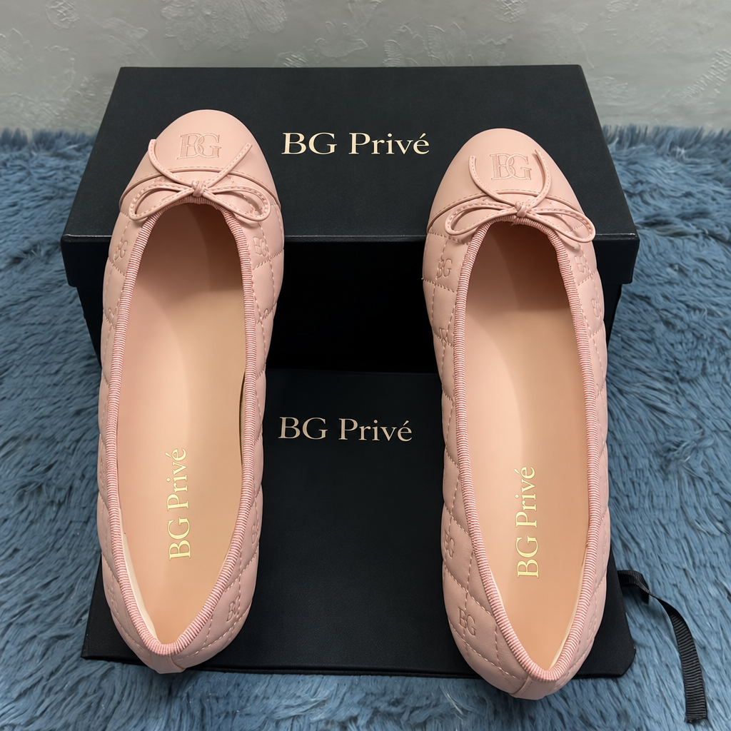 Interlocking Quilted Leather Ballet Flats