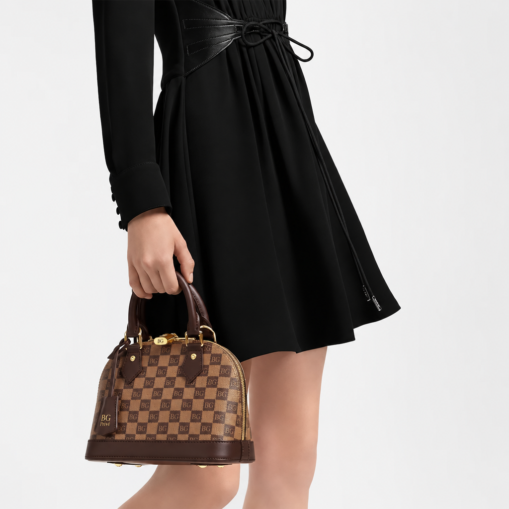 Alma BB Damier Ebene Top-Handle Bag