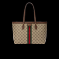 Ophidia Medium Tote – Beige and Ebony