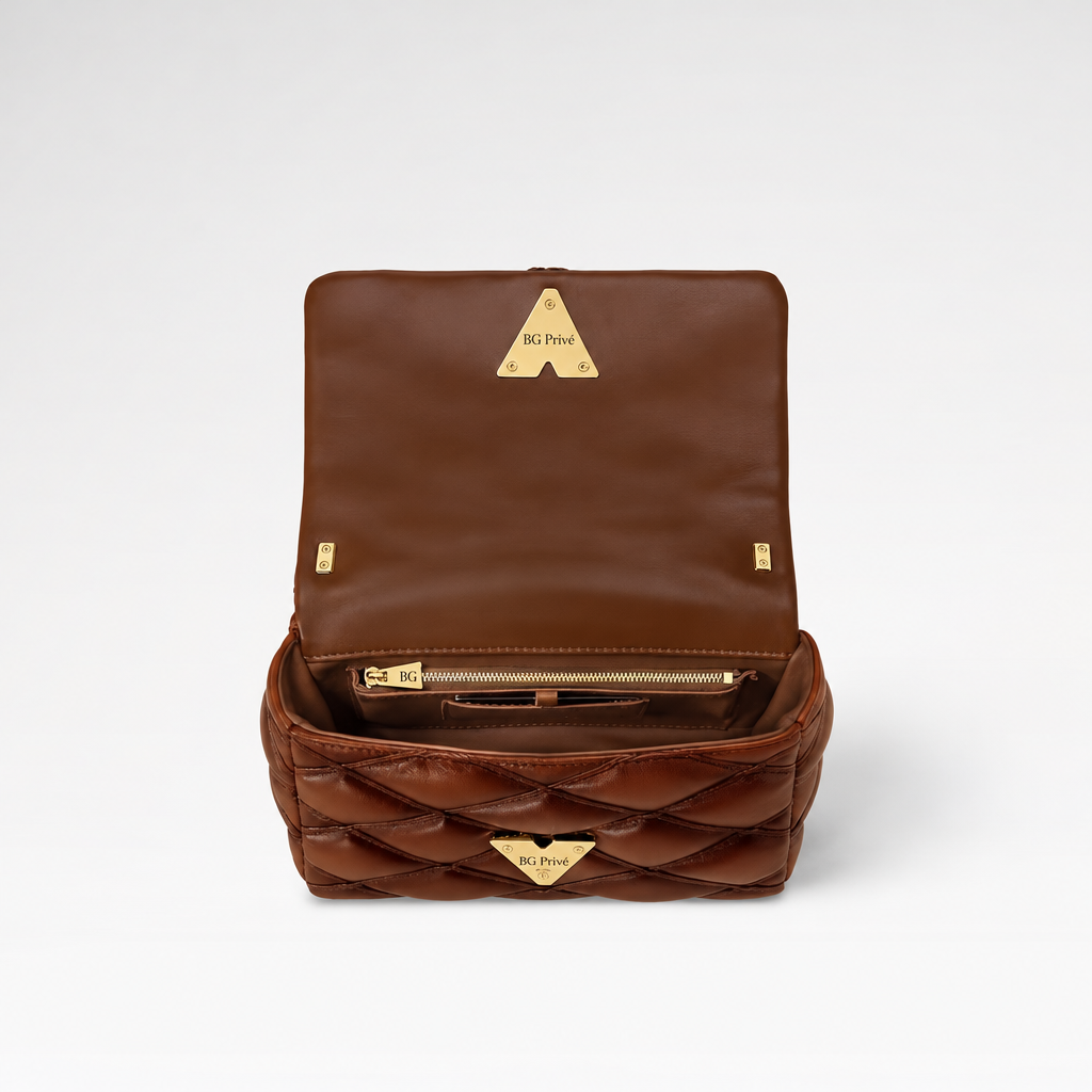 GO-14 MM Malletage Handbag in Smoked Tan