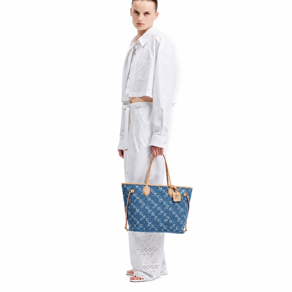 Neverfull MM Monogram Denim Tote