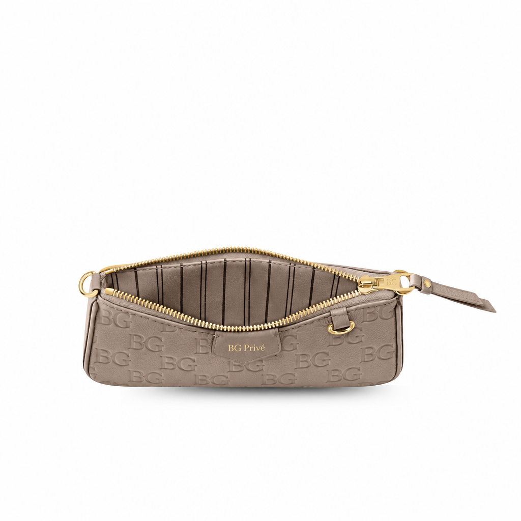 Easy Pouch On Strap Tourterelle Beige Monogram Empreinte