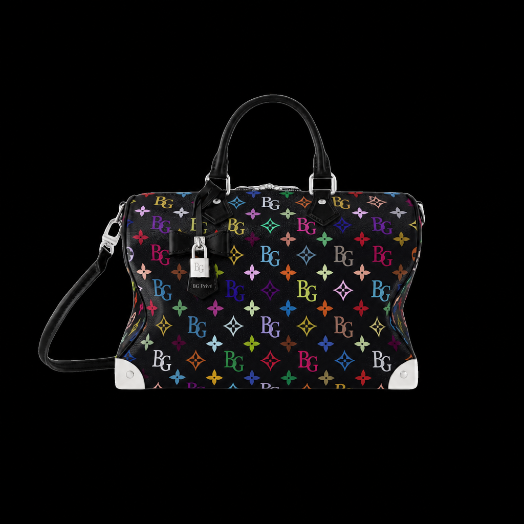 x TM Speedy Soft 30 Black Multicolor Monogram Bag