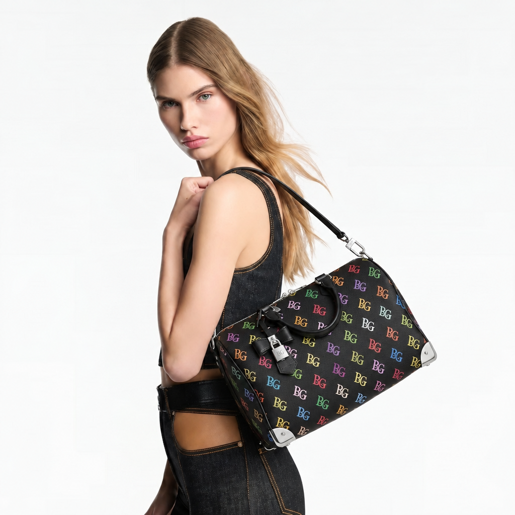 x TM Speedy Soft 30 Black Multicolor Monogram Bag