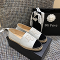 White/Black Lambskin Cap-Toe Espadrilles