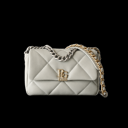 19 Bag Grey Quilted Flap Shoulder &amp; Crossbody Handbag
