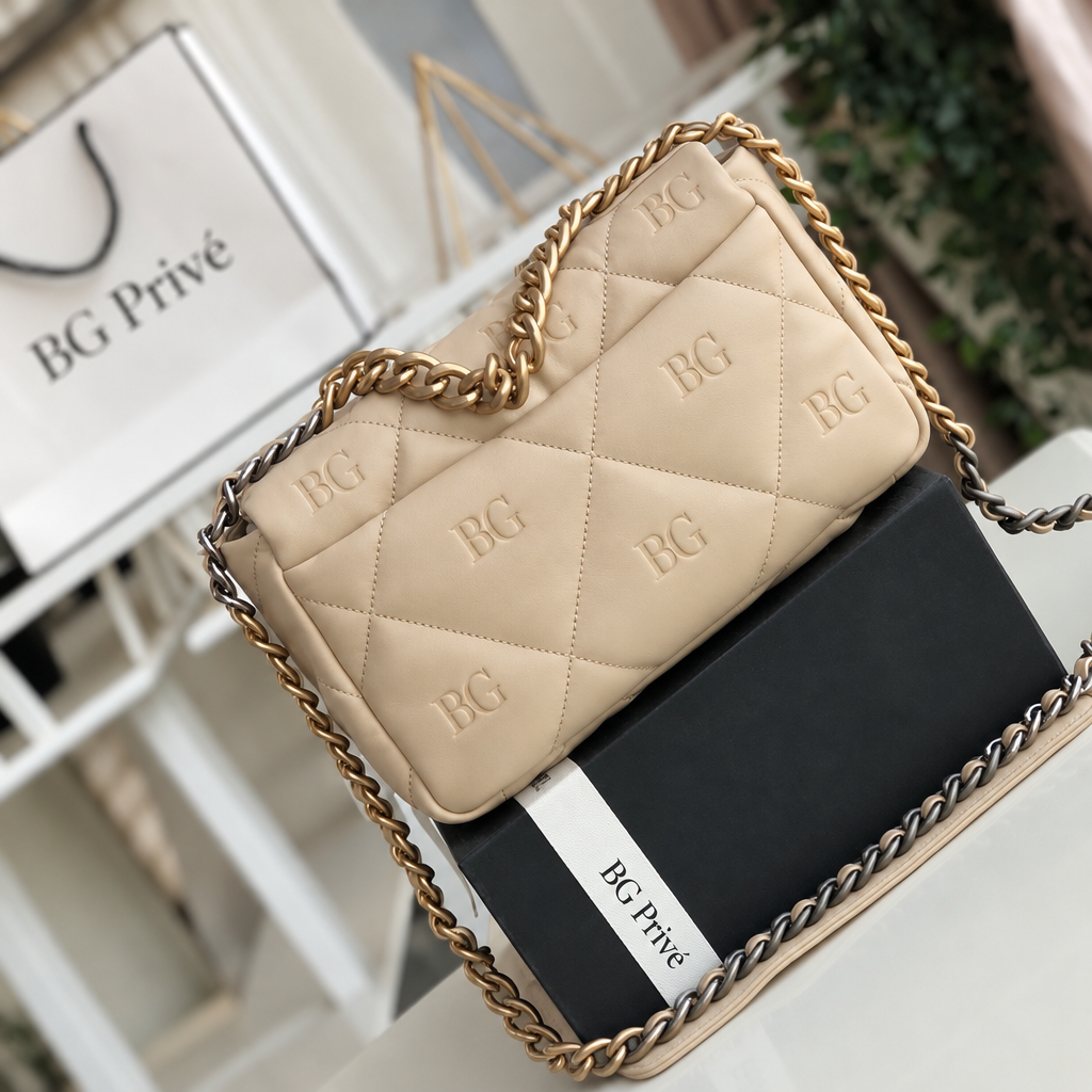 19 Bag in Light Beige Quilted Lambskin