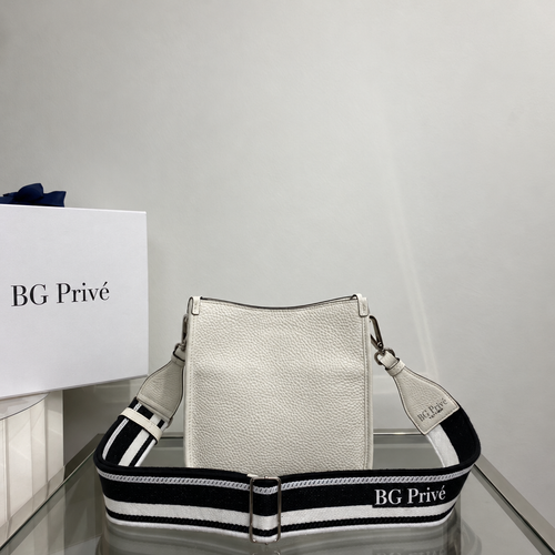 1BH191 Bag – White Mini Leather Shoulder Bag