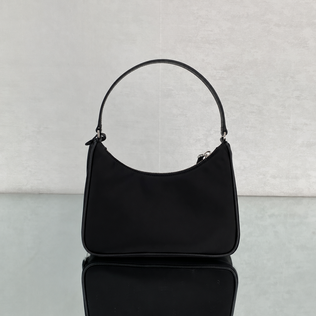 Re-Edition mini bag in Black Re-Nylon and Saffiano Leather