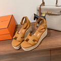 Doll 60 Espadrille Wedge Sandal in Caramel Brown